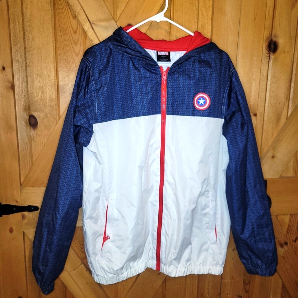 Marvel Captain America windbreaker size Large